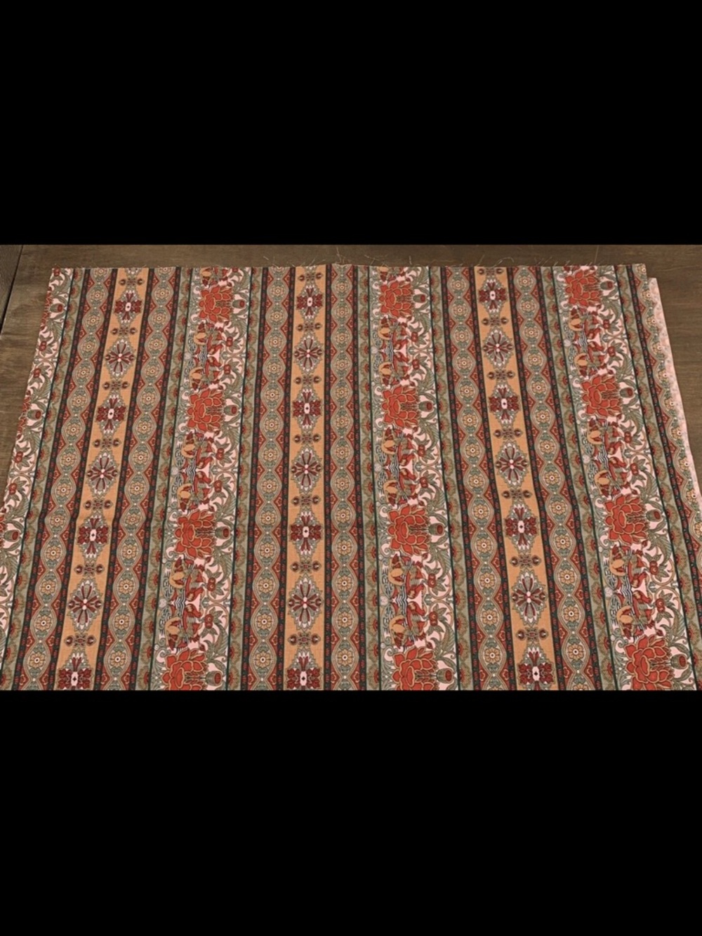 Vtg Jinny Beyer For Mr. RJR Fashion Fabrics Floral Stripe Pink Green 38"x44" - Picture 6 of 11